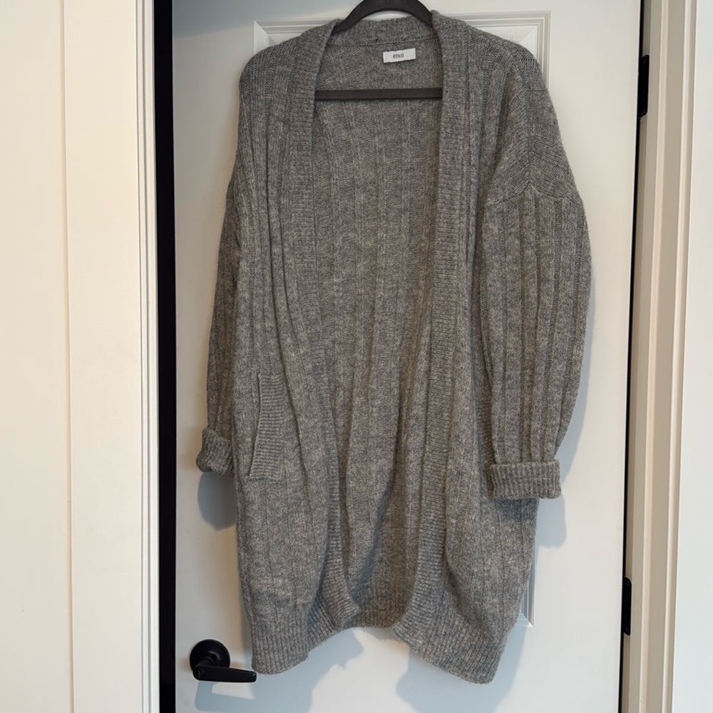 Envii oversized long cardigan 30% wool